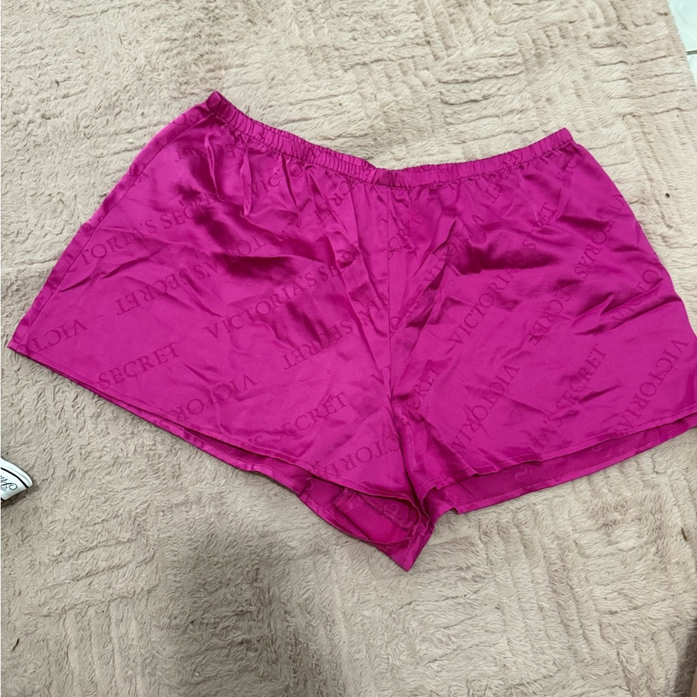 Victoria's Secret Fuchsia Satin Sleep Shorts
